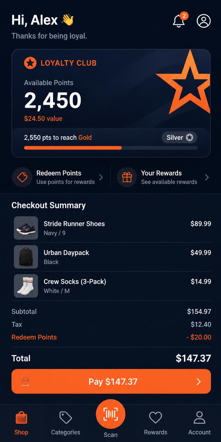 Save-for-later wishlist app screen